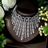 hibride charm aaa cubic zirconia fashion jewelry sets for women bridal wedding sets 2 pcs ring necklace set women gift n 1028