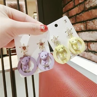 new wholesale high quality exquisite lovely bear pendants women stud earrings pierce earringsdrop shipping hy4192