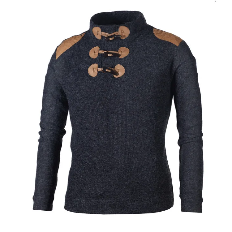 

Vogue Men Sweater Coat Korea Winter Warm Sweater Casual Black Knitted Pullovers Slim Fit Sweaters Sueter Hombre