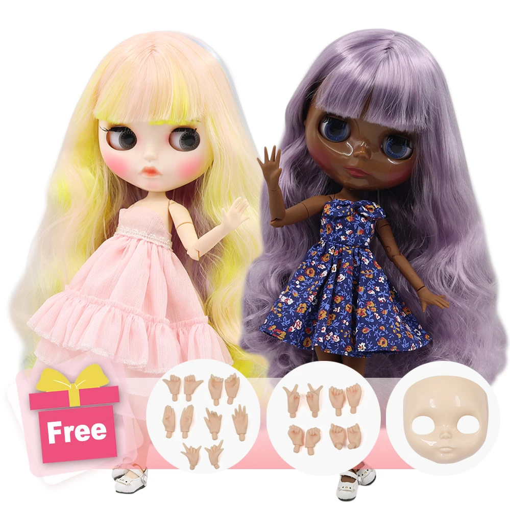 Ледяная фабрика Blyth кукла шарнир тело DIY обнаженные игрушки BJD модные куклы девушка подарок Специальное предложение на продажу с лицом оболочки ручной набор A& B