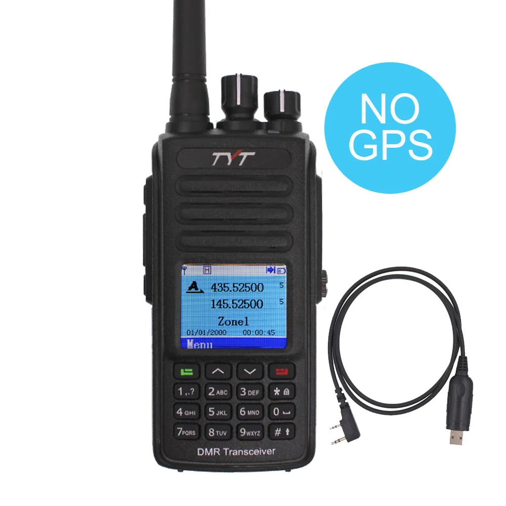 TYT MD-UV390 портативная рация IP67 водонепроницаемый двухдиапазонный радиоприемник MD-380 УКВ цифровой DMR двухстороннее радио двухдиапазонный трансивер Dlot - Цвет: MD-UV390-USB