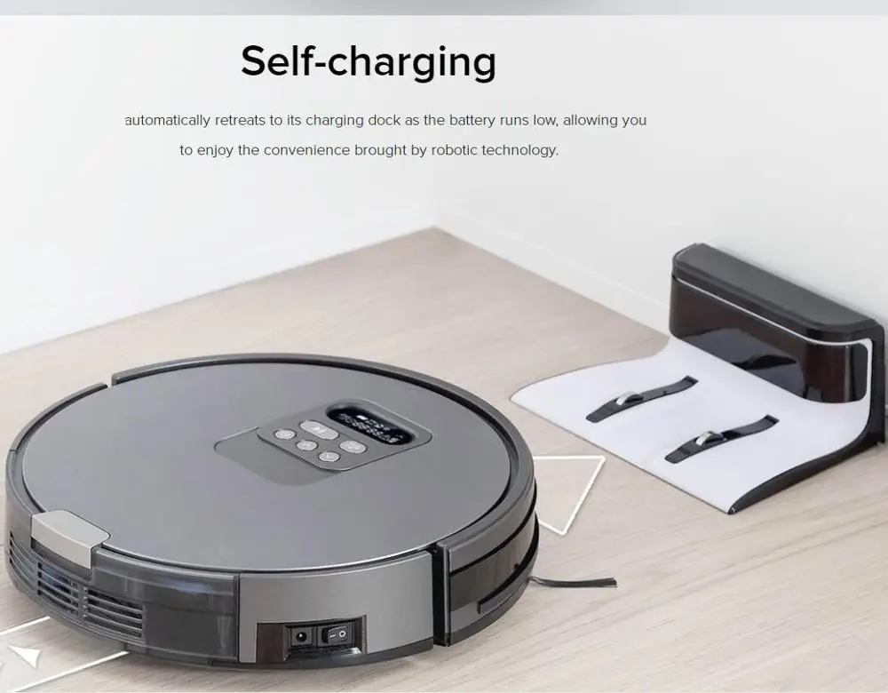 

Best Robot Vacuum cleaner Self-Charge Wet Mopping Intelligent Planning Working Route Big Water Tank