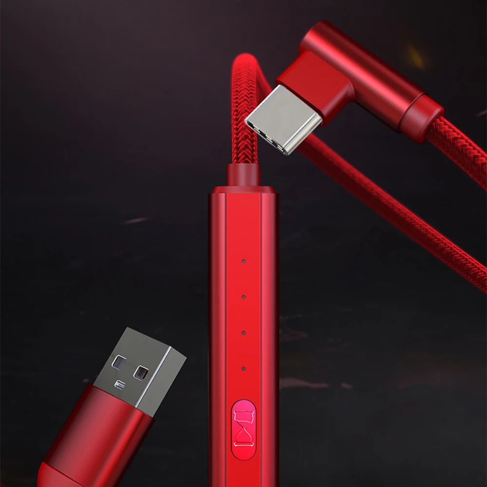 USB-кабель Ranboda с таймером и нейлоновой оплеткой 2 м 3 1 дюйма | Мобильные телефоны