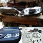 HochiTech для Mazda 6 Mazdaspeed6 ультра яркий дневной свет DRL CCFL ангельские глазки Demon Eyes комплект теплый белый гало кольцо для стайлинга автомобилей
