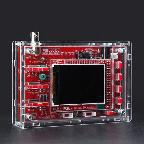 DSO138 DIY Набор цифрового осциллографа 13804K версия с прозрачным акриловым корпусом |