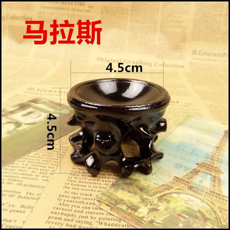 

Kylin rosewood crafts carving stone base jade gourd crystal ball head small base value of 2015