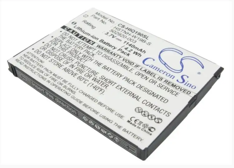 Аккумулятор Cameron Sino 1140mah для HP HSTNH-C19C iPAQ Data Messenger 490165-001 Mobile аккумулятор смартфона |