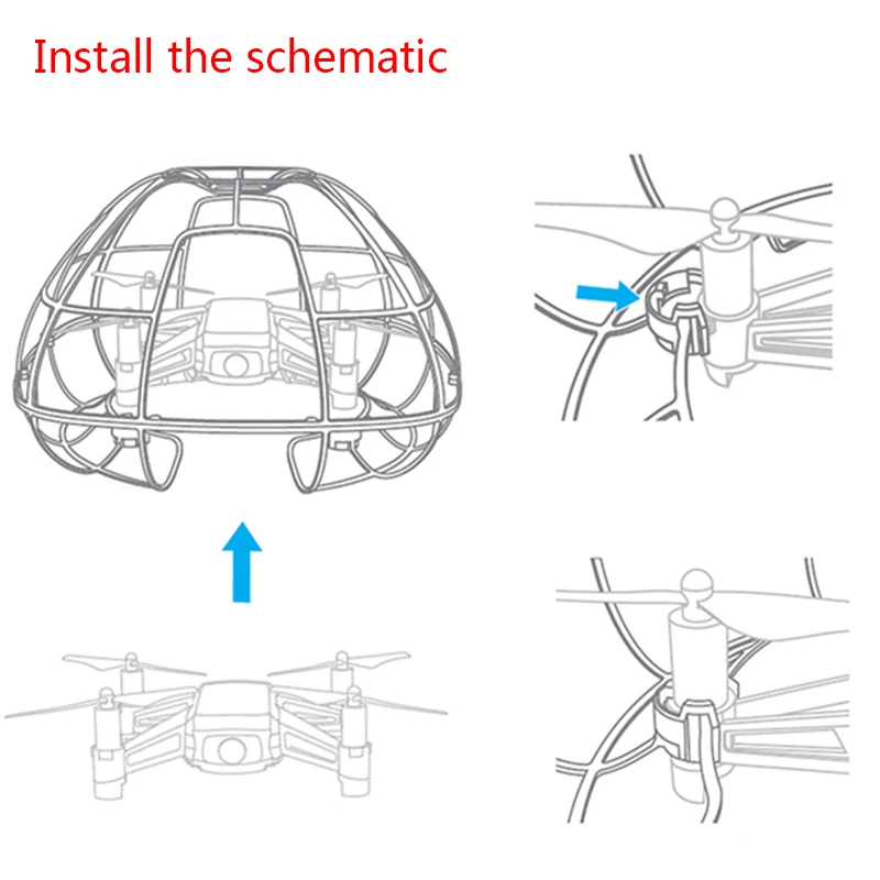 PGYTECH Full Protection Ryze tello Drone Body Accessories /tello Protective Cage Cover Guard for DJI drone | Электроника
