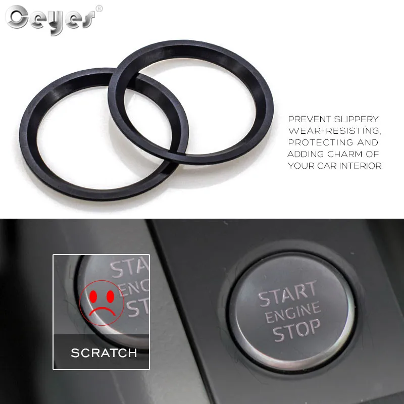 Ceyes Car Styling Auto Engine Start Stop Ignition Ring Circle Sticker Case For Audi A4 A5 A6 A7 B8 BT Interior Decorative Covers |