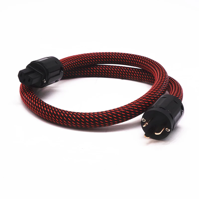 

New Arrivals D128 HIFI 5N OFC double-layer screen copper Australian plugs Thunderbolt Cables HIFI Audio AU power plug cable
