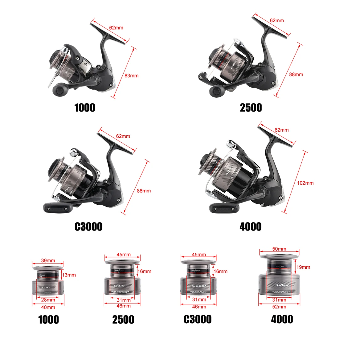 Оригинальная спиннинговая катушка Shimano CATANA FD 8 5 кг Макс. Драг 3BB 1000 2500 C3000 4000 AR C для