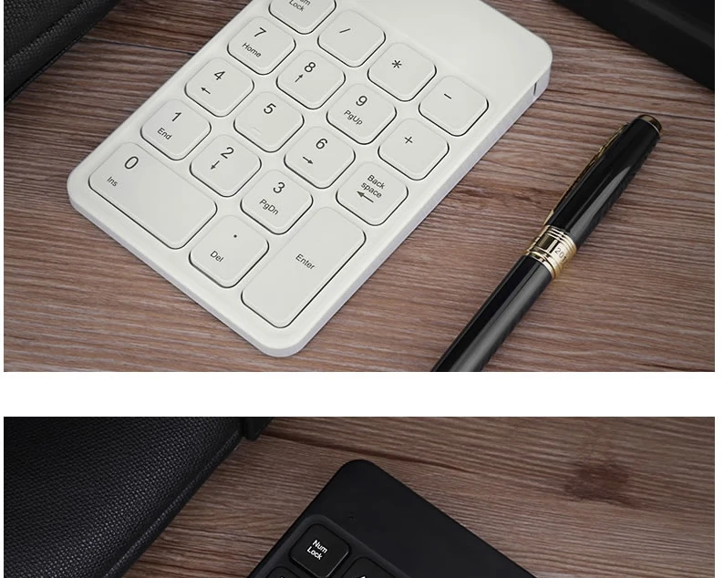 B. O. W портативная тонкая маленькая цифровая клавиатура, 18 клавиш USB Bluetooth Беспроводная мини цифровая клавиатура для ноутбука Настольный ПК ноутбук