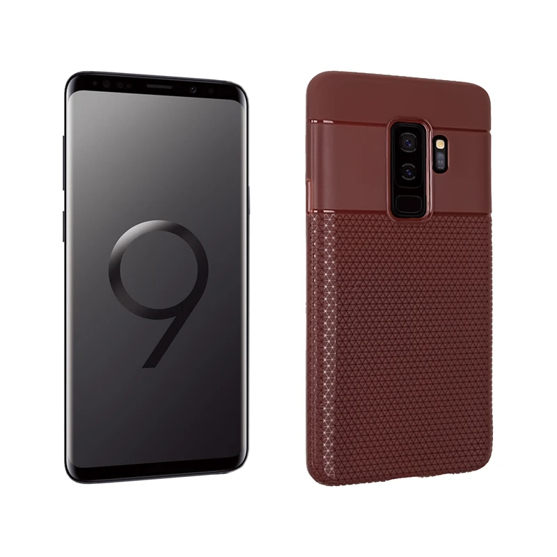 СПС чехол samsung Galaxy S9 плюс Чехол Треугольники Сетчатая текстура мягкий для