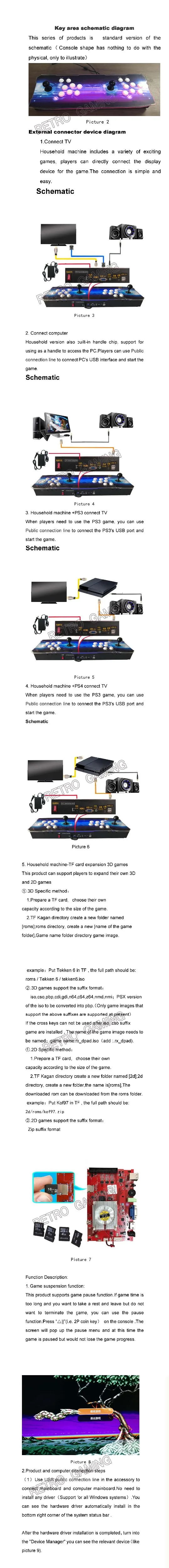 135 шт 3D Pandorakey 7 материнская плата обновленная до 2650 в 1 семейная консоль PCB VGA HDMI для аркадных игр Jamma игровой автомат Pandoras 10