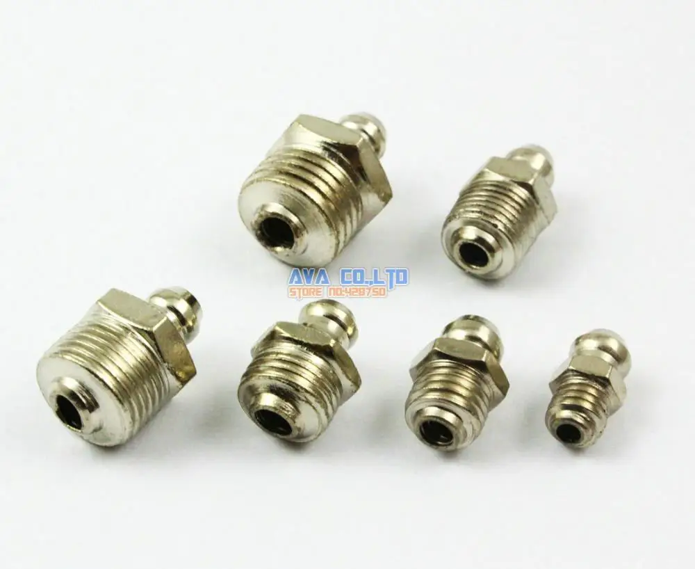 50 шт. никелированные железные прямые смазки M6 Zerk|grease nipple fitting|nipple fittingsgrease |