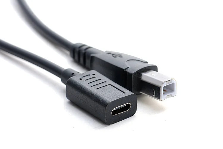 30 см Тип C Famale к USB 2 0 B Мужской кабель принтера для портативных жестких дисков