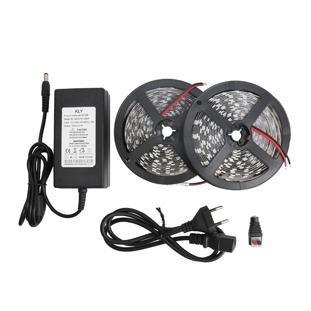 

Двухрядная СВЕТОДИОДНАЯ лента SMD 5050, 12 В постоянного тока, 5 м, RGB светильник, неводонепроницаемая Диодная лента, лампы для внутреннего декора...