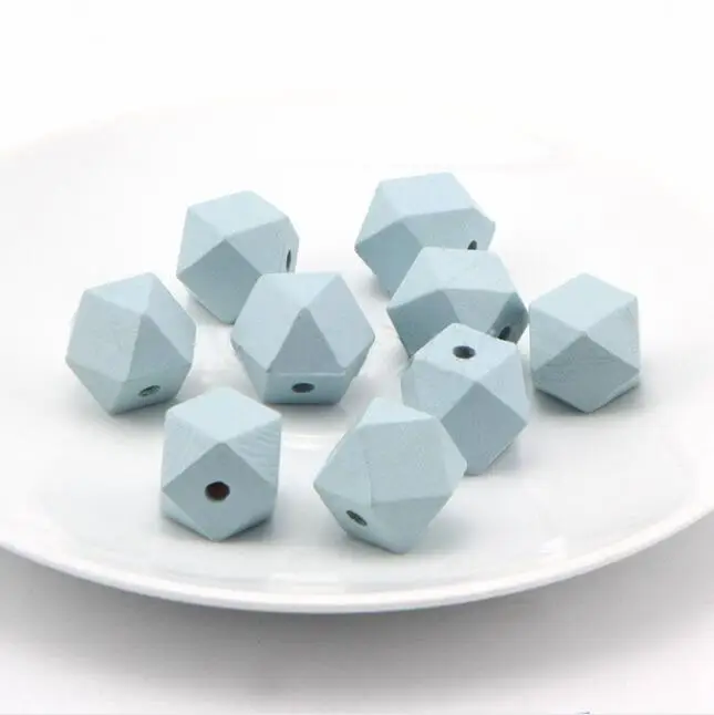 17-Light Blue 10 шт цветные деревянные бусины ювелирные изделия DIY ручной работы браслет ожерелье 20 мм незавершенный зеленый спрей краска 19-серый зеленый - Цвет: 17-Light Blue