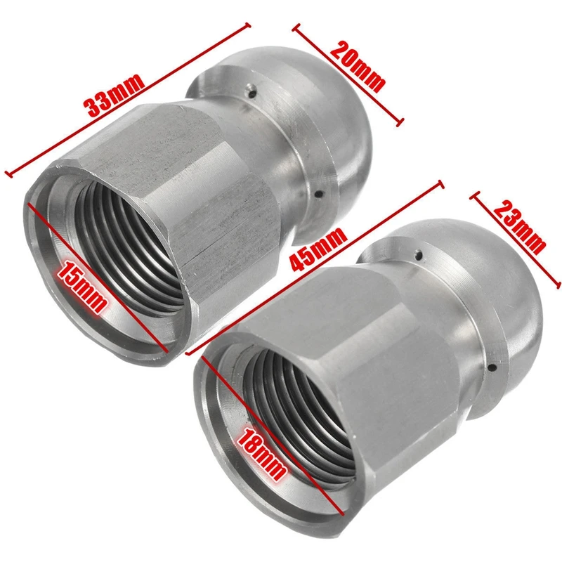 Pipe Jetter Pressure Washer Drain Sewer Cleaning Rotary Nozzle 5 Jet |