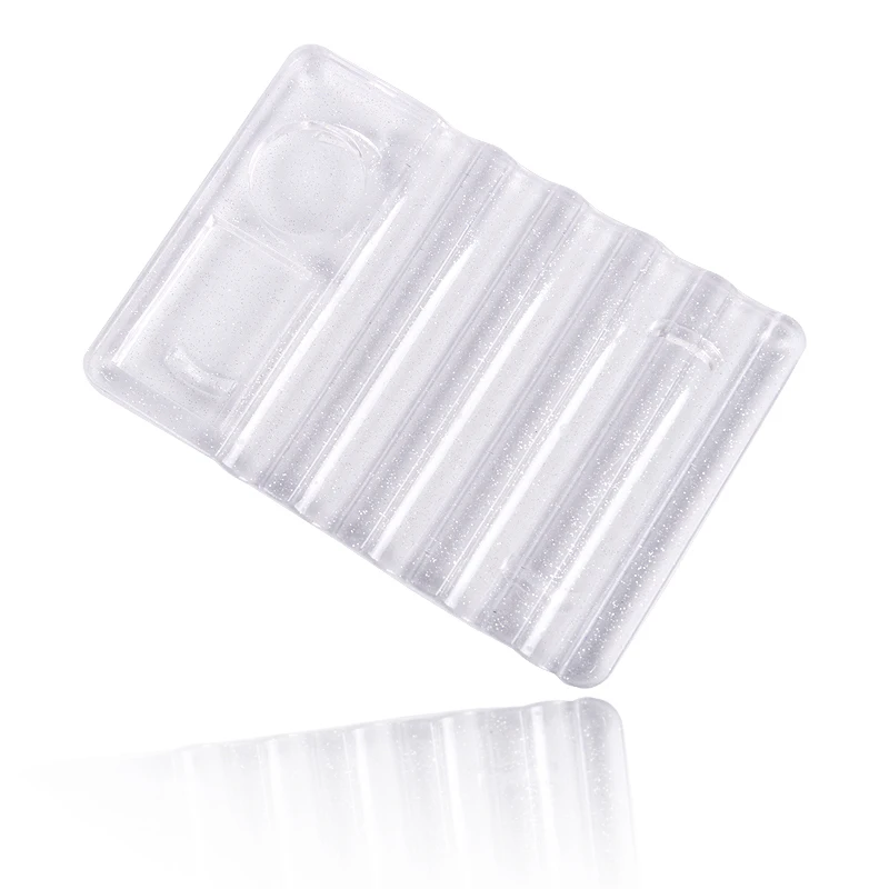 

2021 New Acrylic Nail Art Brush Holder Display With Nail Polish Palette For 5pcs UV Gel Brush Pen Rack Nail Decoration Tools