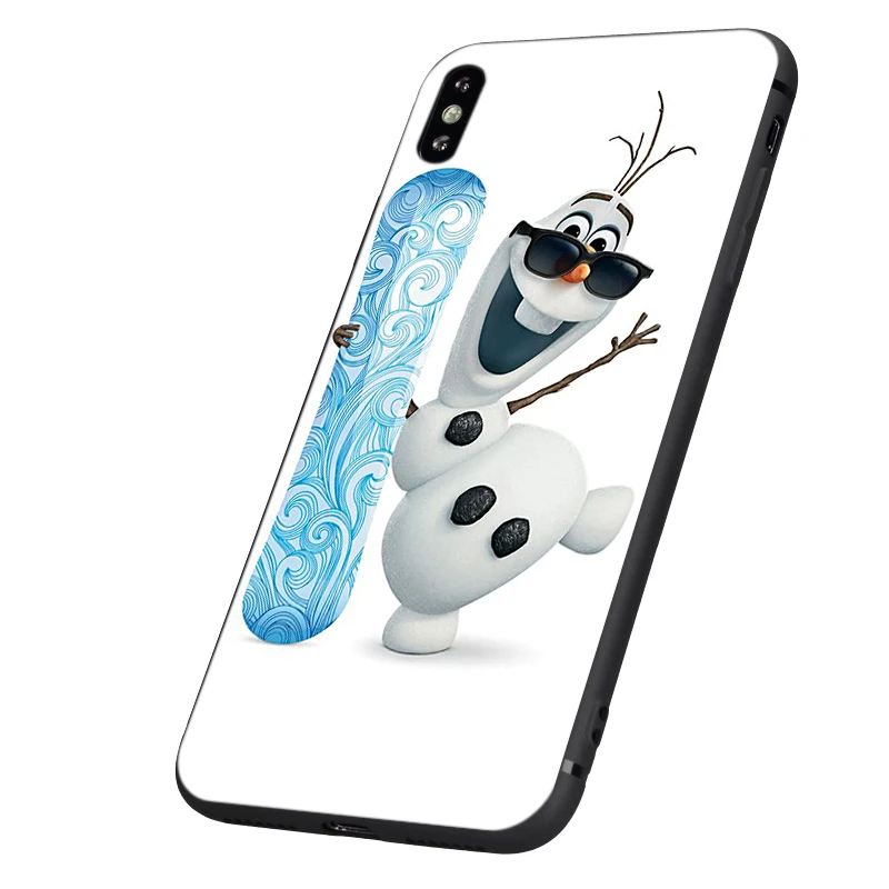Черный чехол ТПУ для iphone 5 5s se 6 6s 7 8 plus x 10 чехол силиконовый чехол для iphone XR XS 11 pro MAX чехол Олаф