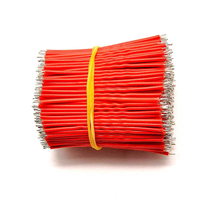 100 шт./лот Оловянная макетная плата кабель для пайки ПП 24AWG 5 см Fly Перемычка провода кабель оловянные проводящие провода разъем провода