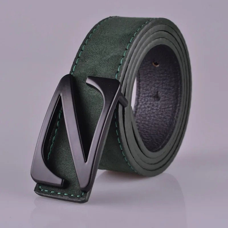Мужской замшевый ремень с Z образной пряжкой в деловом стиле|jeans belt|male beltbelt business |