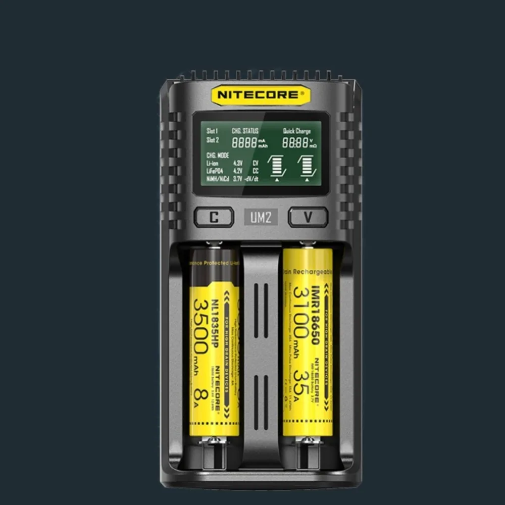 Оригинальный Nitecore UM4 UM2 USB Аккумулятор для электронных сигарет зарядное