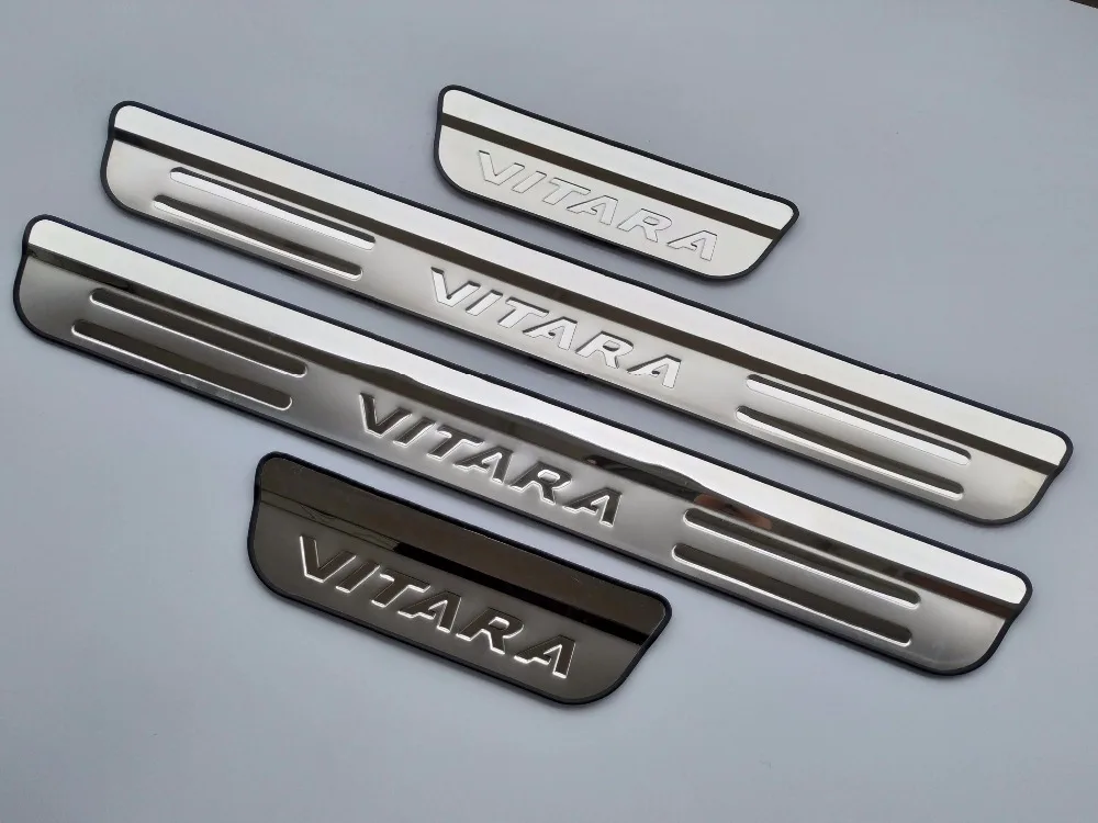 Автомобильный Стайлинг для suzuki vitara, аксессуары для порога, нержавеющая сталь, накладка на педаль, защитная наклейка