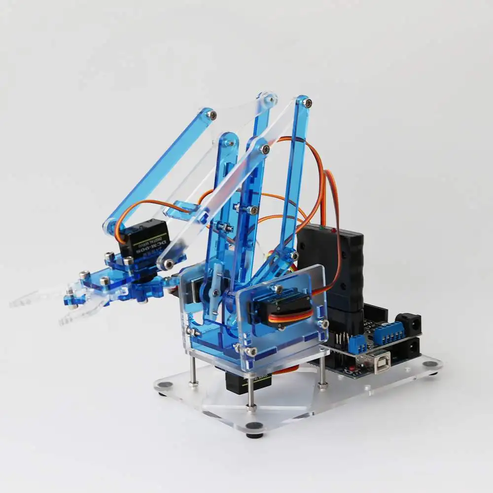MeArm DIY 4DOF умный RC робот Arm Kit и 9g Servo PS2 Stick 4 градуса свободы оранжевый/синий/Прибытие