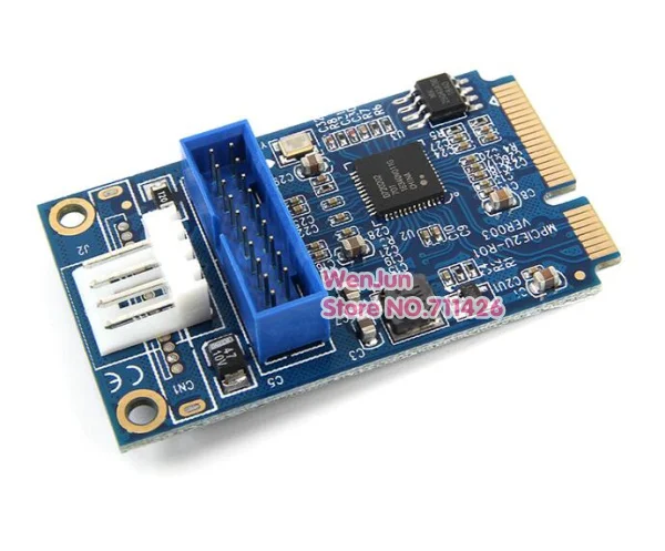 ПК компьютер мини PCI E Express к 19Pin 19p USB 3 0 разъем + 4pin питание материнская плата