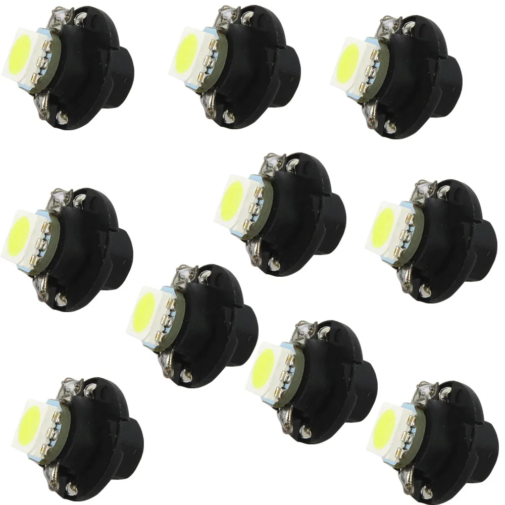 WLJH 10pcs B8.4d LED Car Dashboard Bulb BX8.4D Instrument Panel DC12V Indicator Lamp Light For Audi Opel BMW Mercedes Volkswagen |
