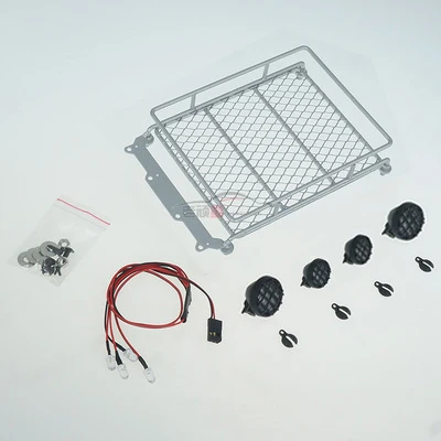 Gwolf 1/10 1/8 RC Rock Crawler ралли металлическая багажная стойка с 4 светодиодами высокая