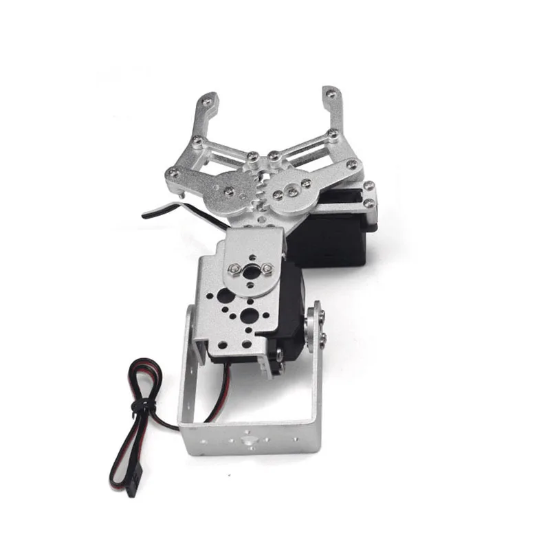 1 Set 2 DOF Aluminum Robot Arm Clamp Claw Mount Kit for Robotic Manipulator with Diy Tracked Craw Optional Servo | Игрушки и хобби
