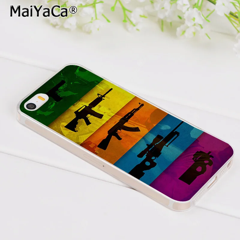 Аксессуары для телефона MaiYaCa cs go gun чехол iPhone 6S 6plus 7 7plus 8 8Plus X XS XR 5S 12Pro 11pro max