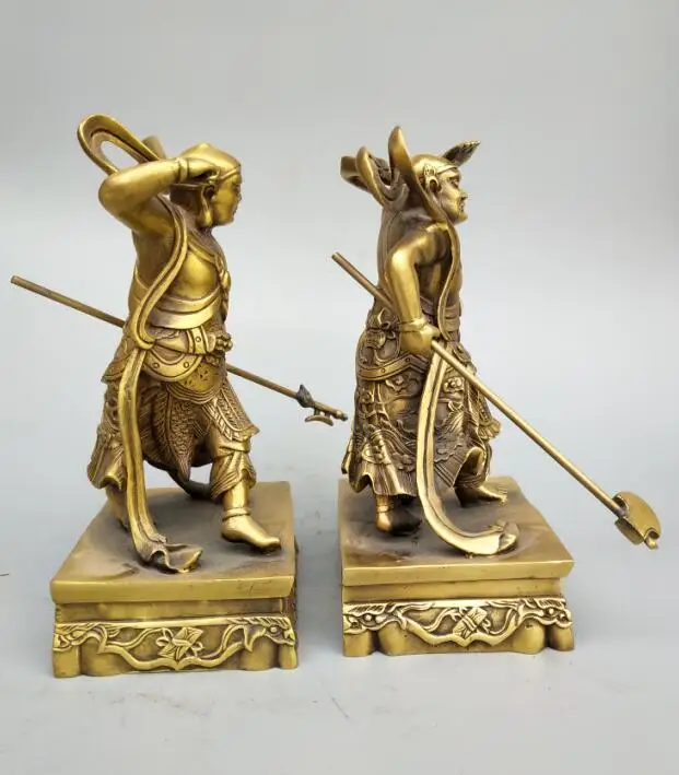 

China's Seiko carving pure brass Two God Buddha statue