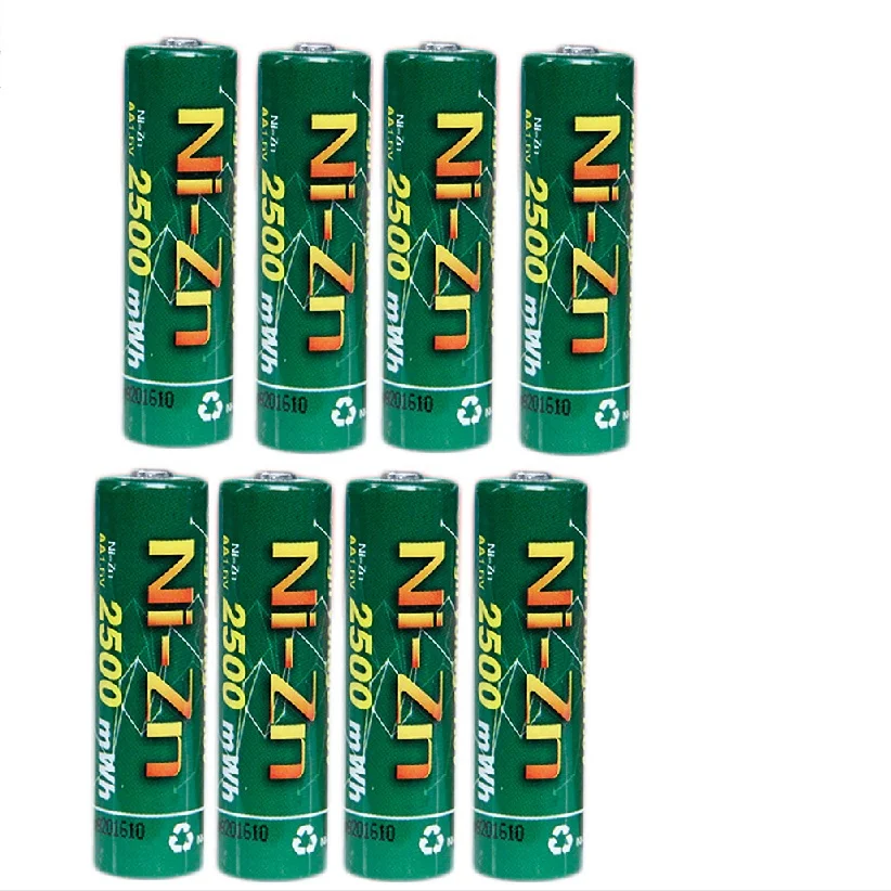 8 шт./лот 1 6 nizn Ni Zn aa 2500mWh аккумуляторная батарея v мощная чем Cd 5 лет гарантии|rechargeable