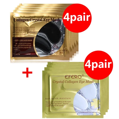 8pair EFERO коллагеновая кристаллическая маска для глаз темные круги удалить патч для глаз гидрогелевый маска для глаз против морщин увлажняющий коврик для глаз маски для лица - Цвет: 8pair
