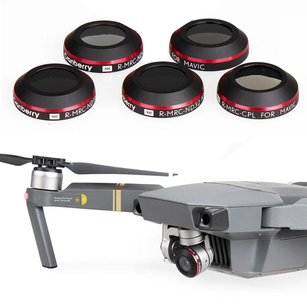 Ульсветильник фильтр для объектива 5 в 1 UV CPL ND4 ND8 ND16 DJI Mavic Pro Platinum Drone Camera