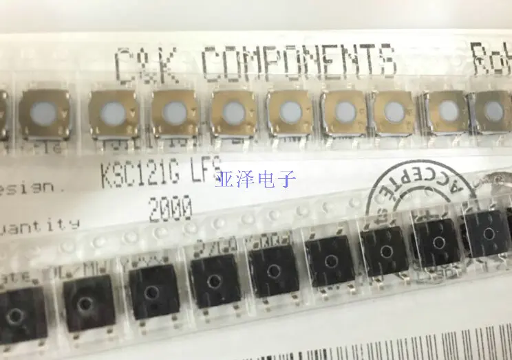 

Оригинальный микропереключатель KSC121G, водонепроницаемый пылезащитный сенсорный переключатель 6,2*6,2*2,5, прочность 160 г, 20 шт./лот