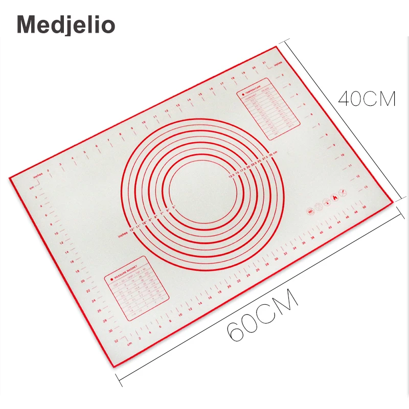 Medjelio 60*40 см силиконовый коврик для выпечки антипригарное Приготовление торта