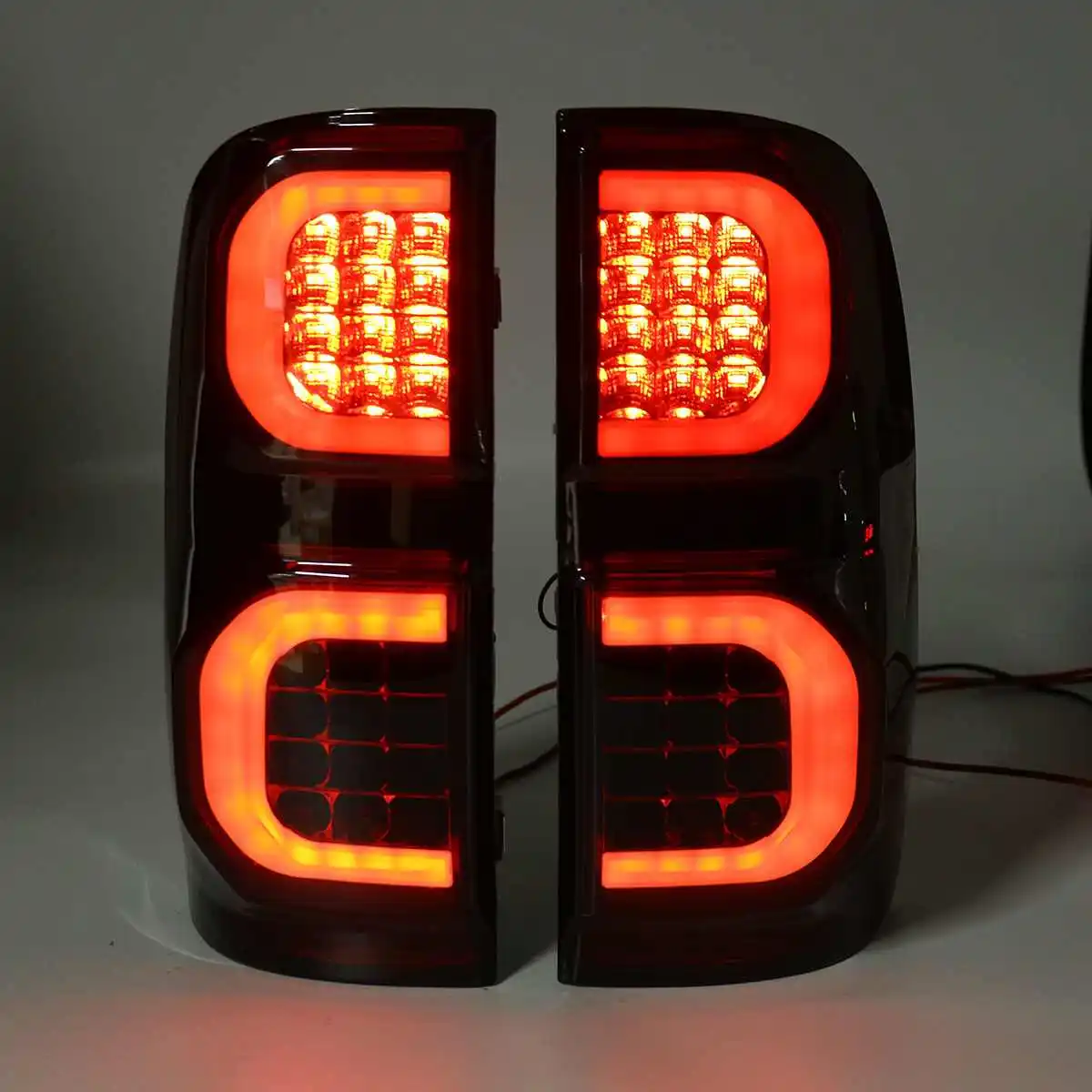 Smoke Led Tail Light For Toyota Hilux Vigo KUN26 SR SR5 Workmate 2004- Taillight Rear Reverse Brake Light Lamp Turn Signal