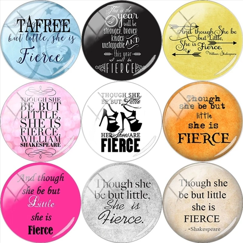 

TAFREE She is Fierce Series Round Glass Cabochons Jewelry Finding simple Dance picture Pendant Cameo Settings
