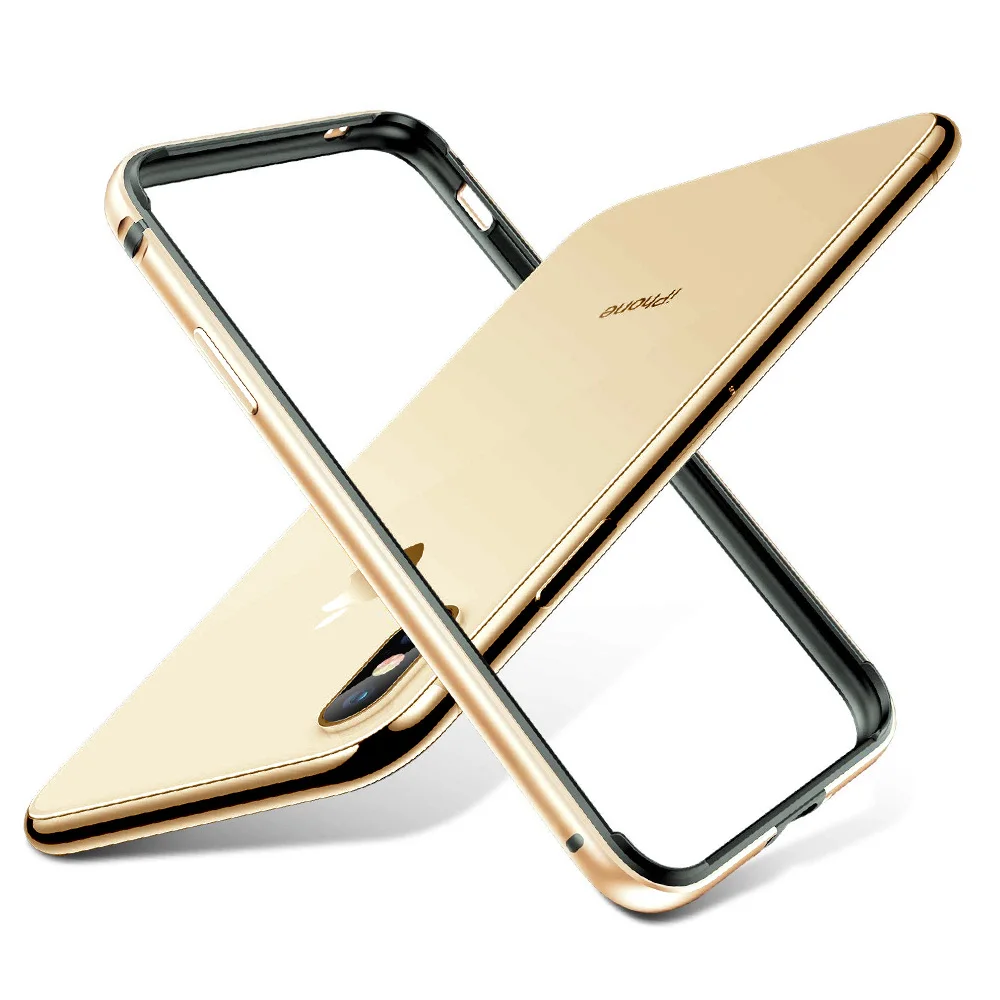 Ascromy для iPhone XS Max Бампер металлический чехол роскошный блестящий Ударопрочный