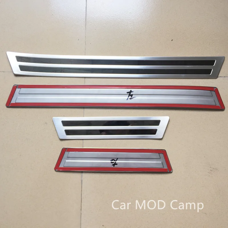 

For Mazda CX-5 CX5 2nd Gen 2017 2018 Stainless Steel Outer Door Sill Scuff Plate Threshold Cover Trim 4pcs Car Styling