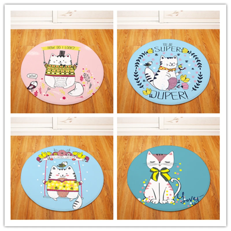 Круглый ковер для кошек детский игровой тент гимнастический коврик спальни