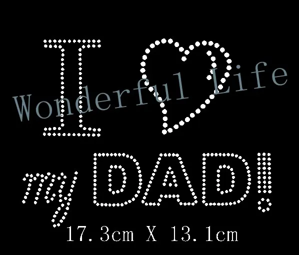 Детские Стразы с надписью I love my dad бесплатная доставка | Дом и сад