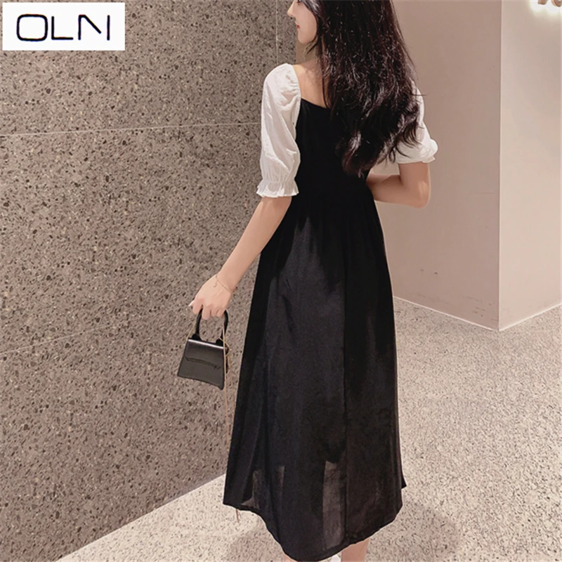Платье OLN Корейская версия летнее платье vestidos Новое поступление Гонконгский