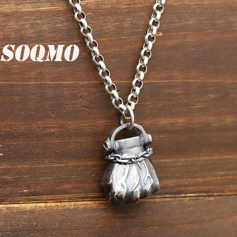 SOQMO подлинное серебро 925 пробы винтажные ручные подвески для ожерелья мужские
