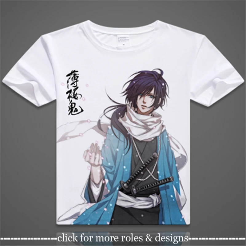Футболка унисекс с коротким рукавом для косплея Hakuoki Тошизо Хиджиката|cosplay